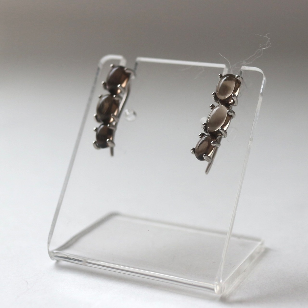 smoky quartz earcuff