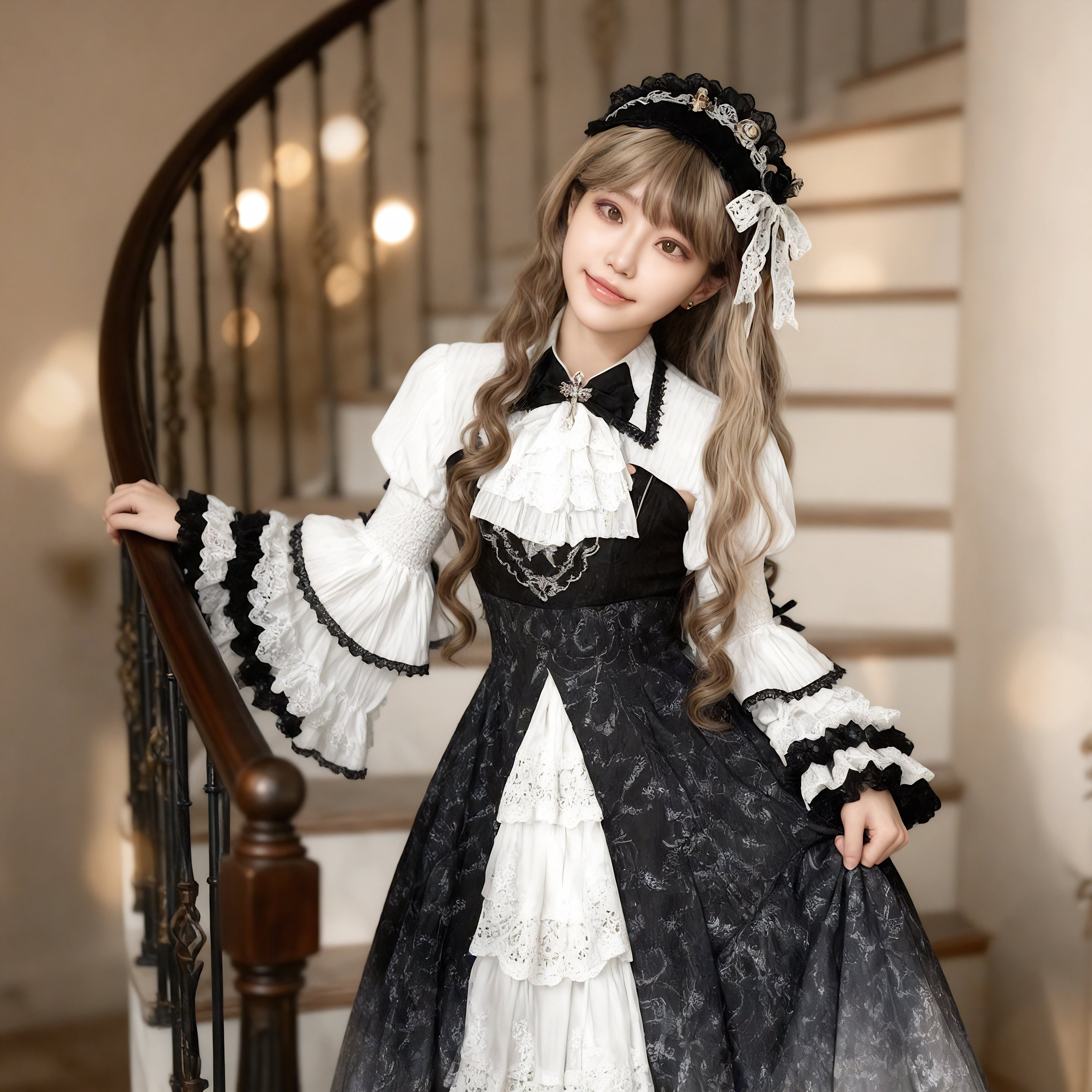 ロリータ ゴスロリ ボンネット レトロ かわいい｜天使と悪魔 | Pay ID