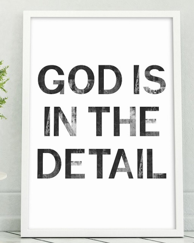 アートポスター / God is in the detail　eb085