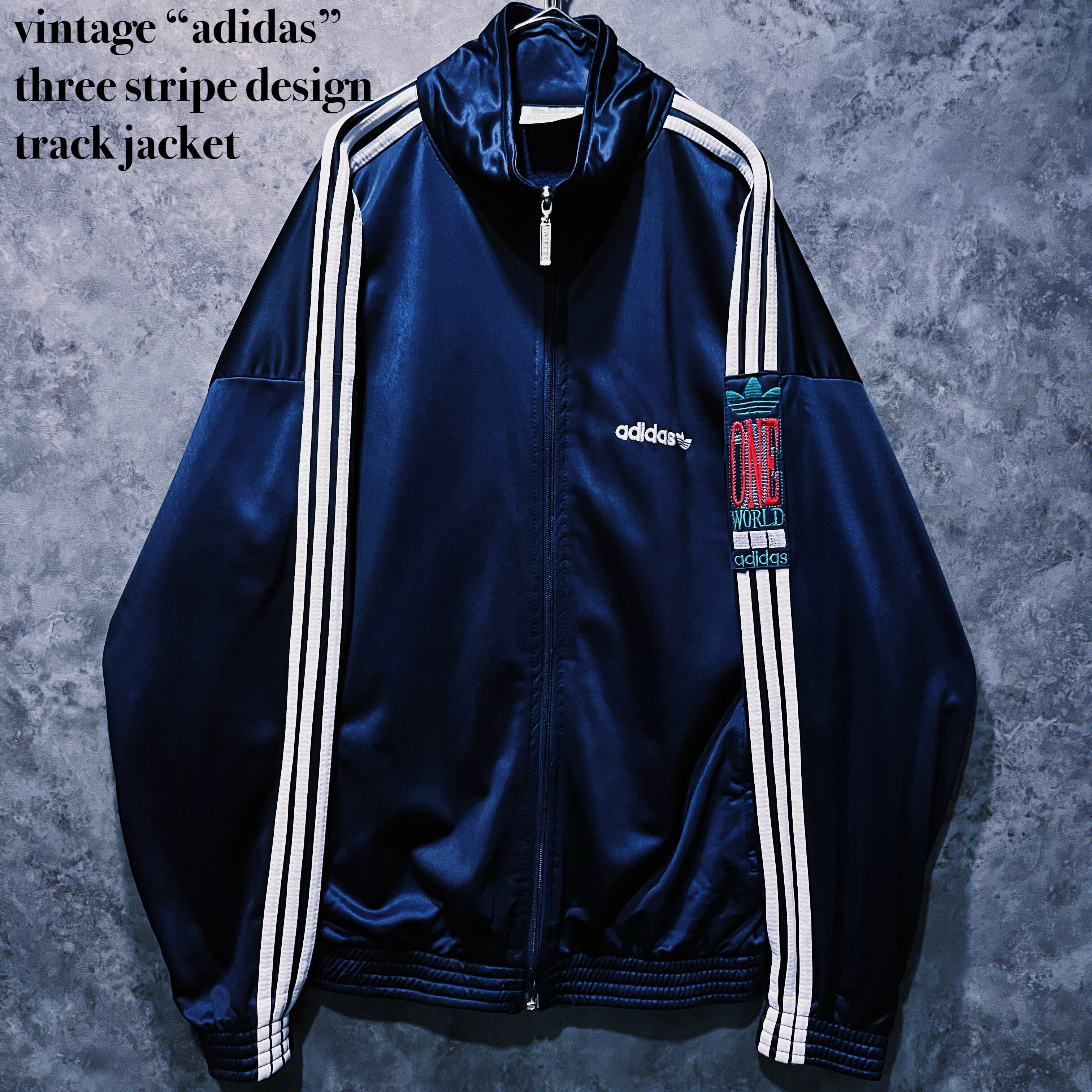 【doppio】vintage “adidas”three stripe design track jacket
