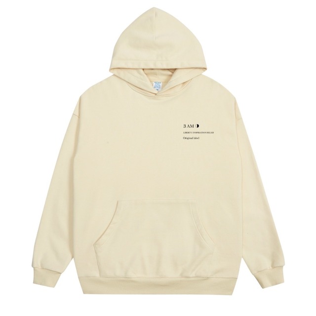 【3AM Original】3AM logo original Hoodie off white