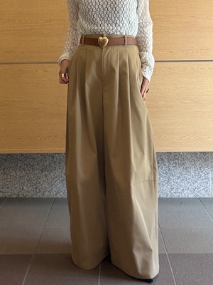 ウォッシャブル ギャババギーバレルパンツ