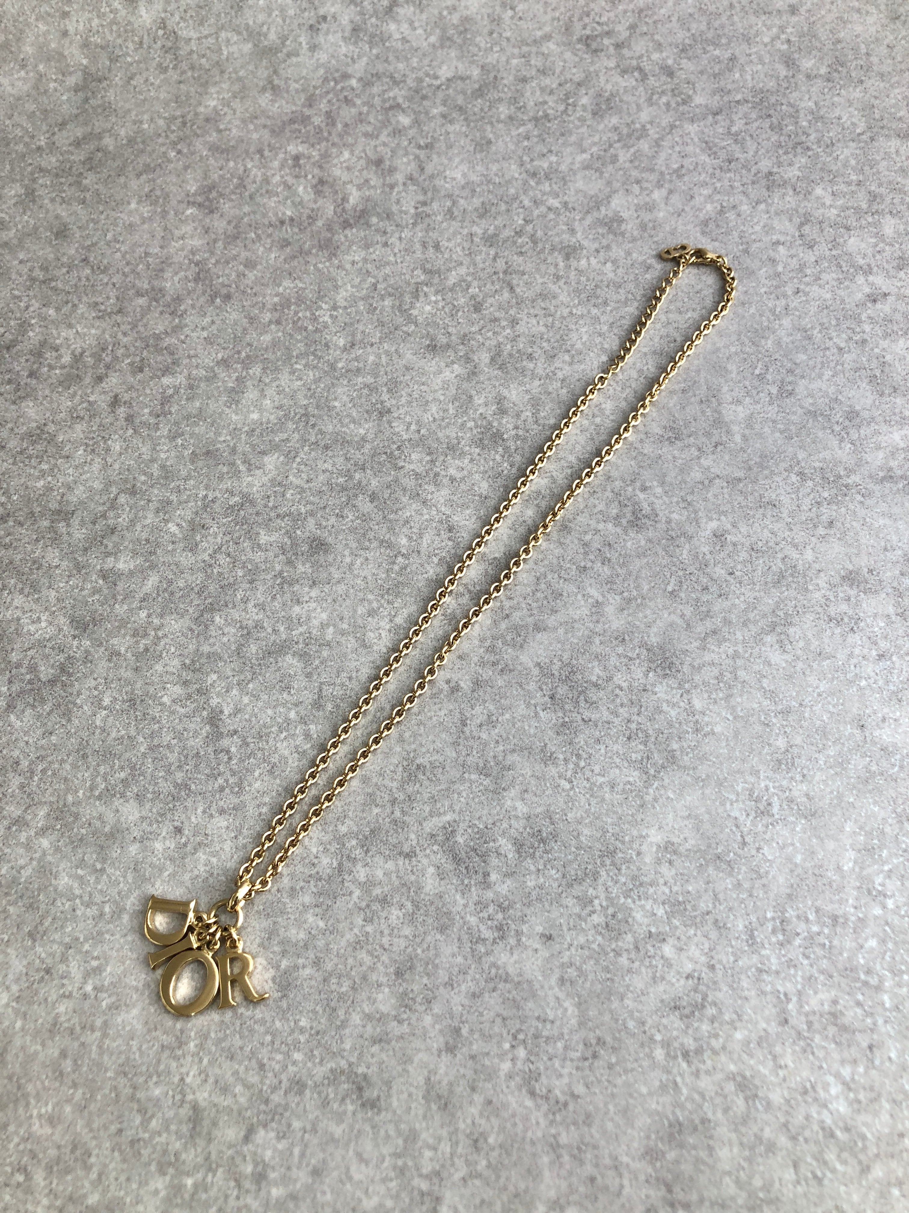 Christian Dior クリスチャン ディオール ネックレス ゴールド Dior