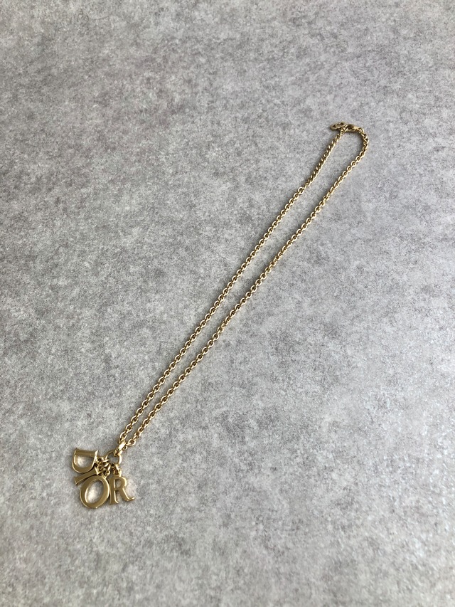 Christian Dior クリスチャン ディオール ネックレス ゴールド Diorロゴ vintage ヴィンテージ オールド i8wivf