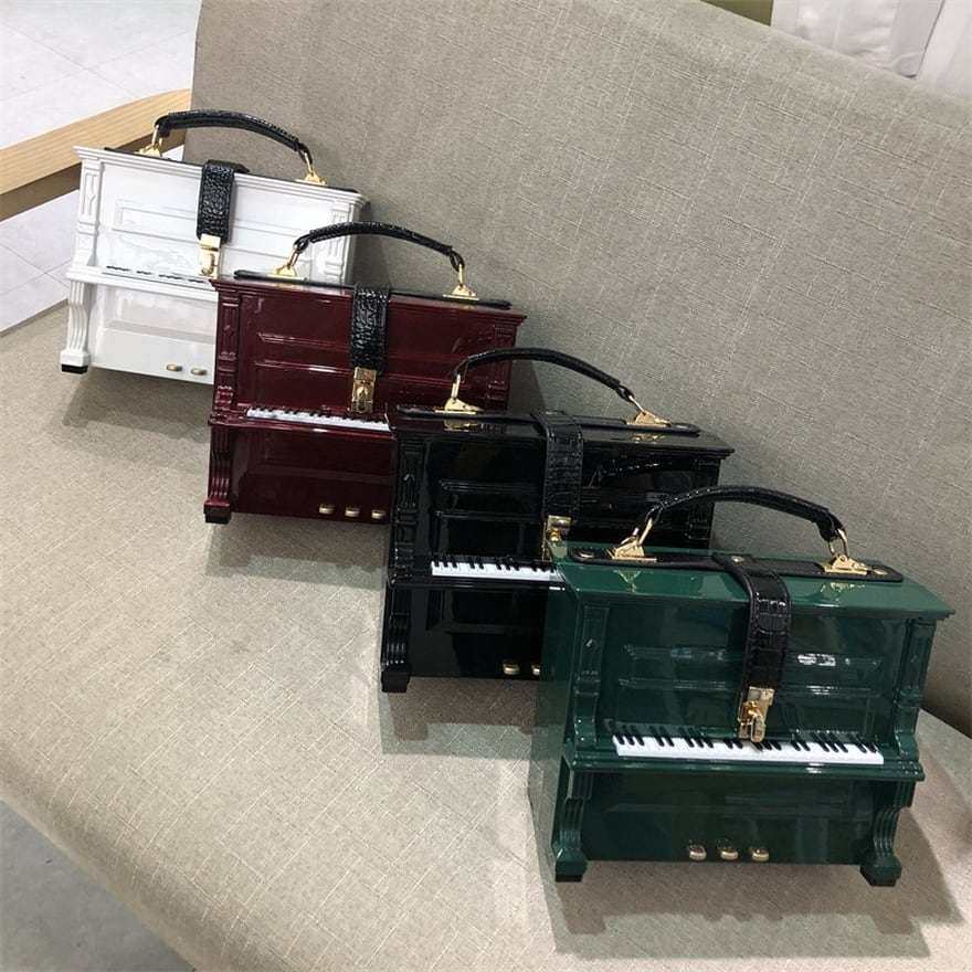 クラシカルロリータ ピアノ型ボックスバッグ 鍵盤デザイン6色