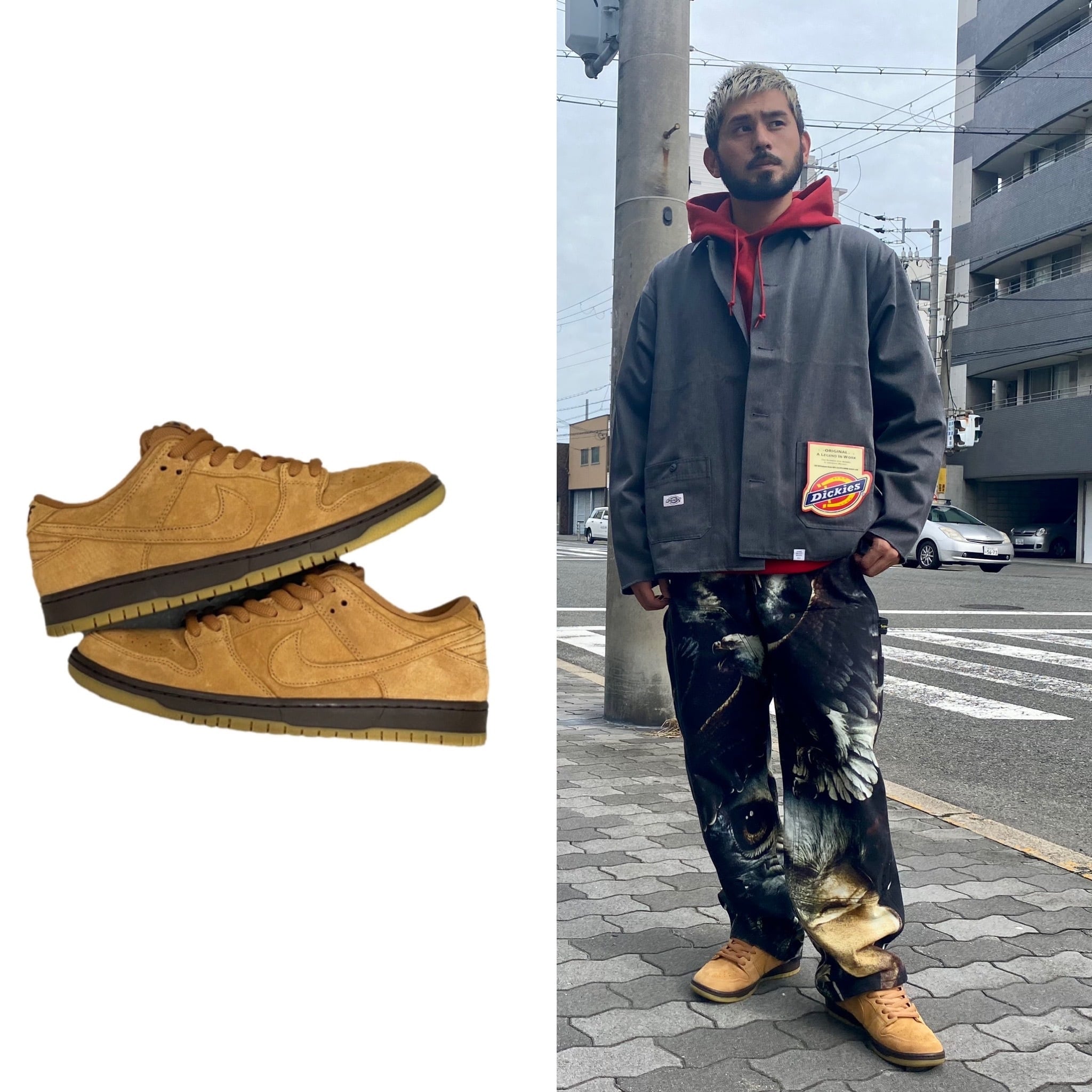 NIKE SB DUNK LOW PRO WHEAT 28cm BQ6817-204 152.5KG7943 | BRAND 