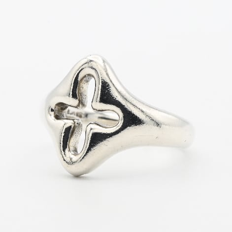 Open Work Cross Motif Top Signet Ring #9.0 / Denmark