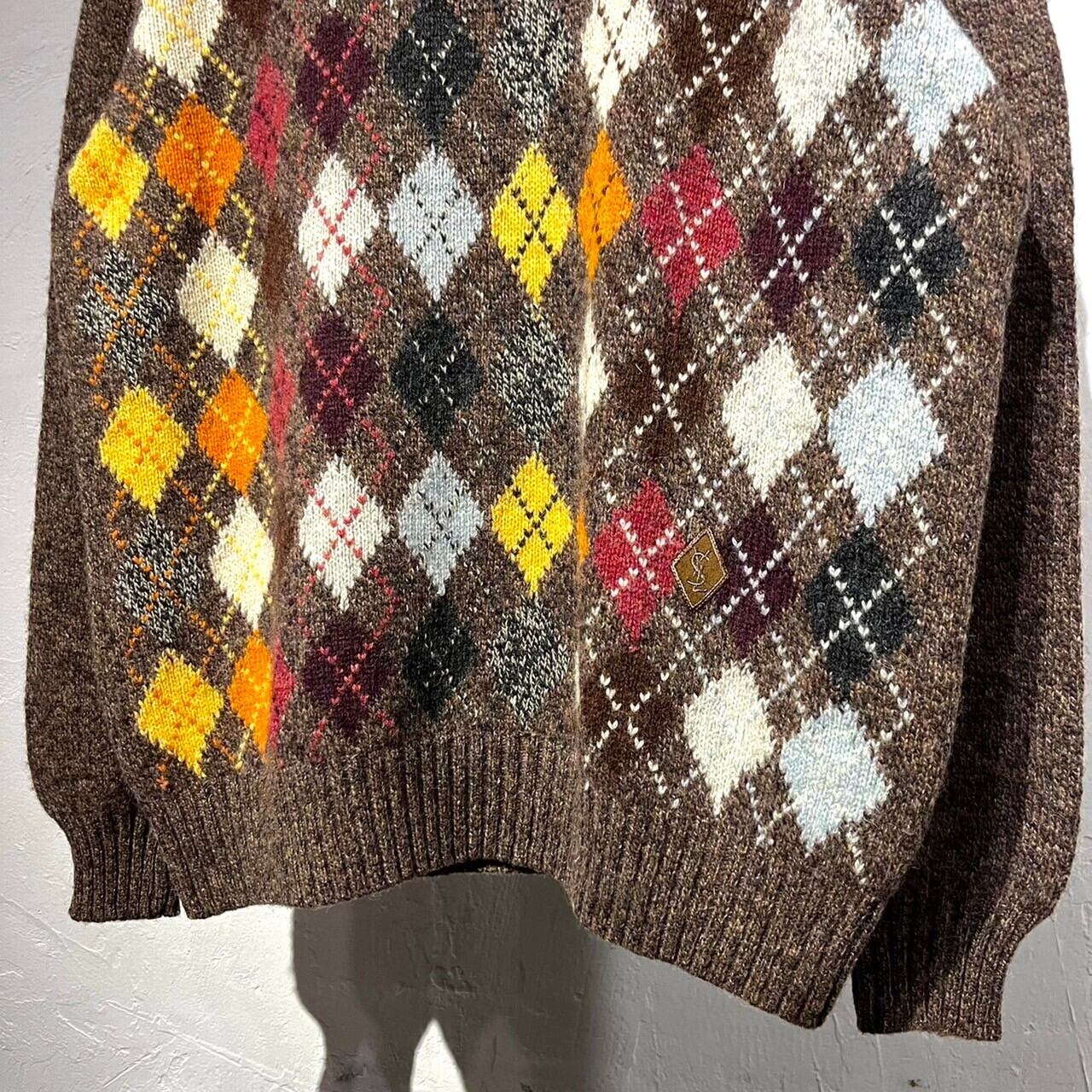 Yves Saint Laurent (イヴサンローラン)アーガイル ニット YSL Yves Saint Laurent Argyle Knit
