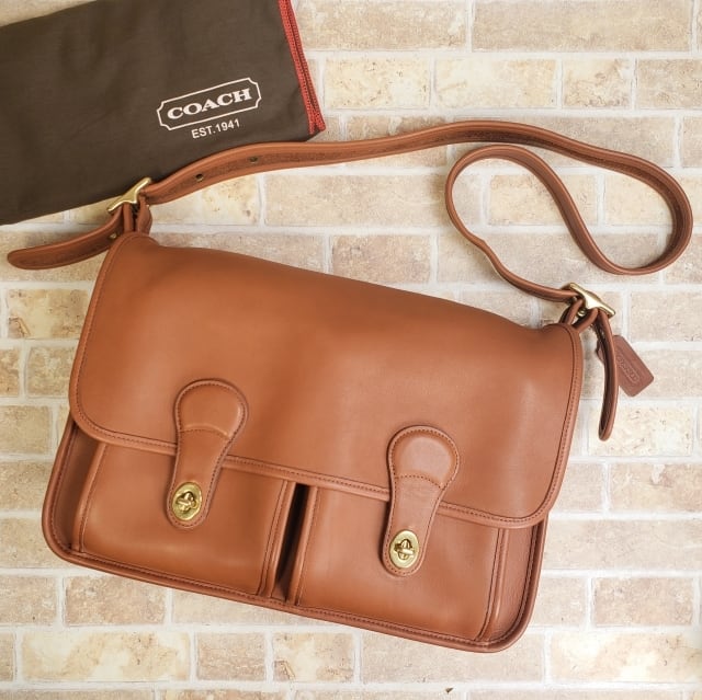 美品　OLD COACH ターンロック　レザー　ショルダーバッグ