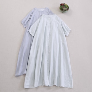 2色/細ストライプコットンボタンワンピ ・8056 2色/細ストライプコットンボタンワンピ ・8056