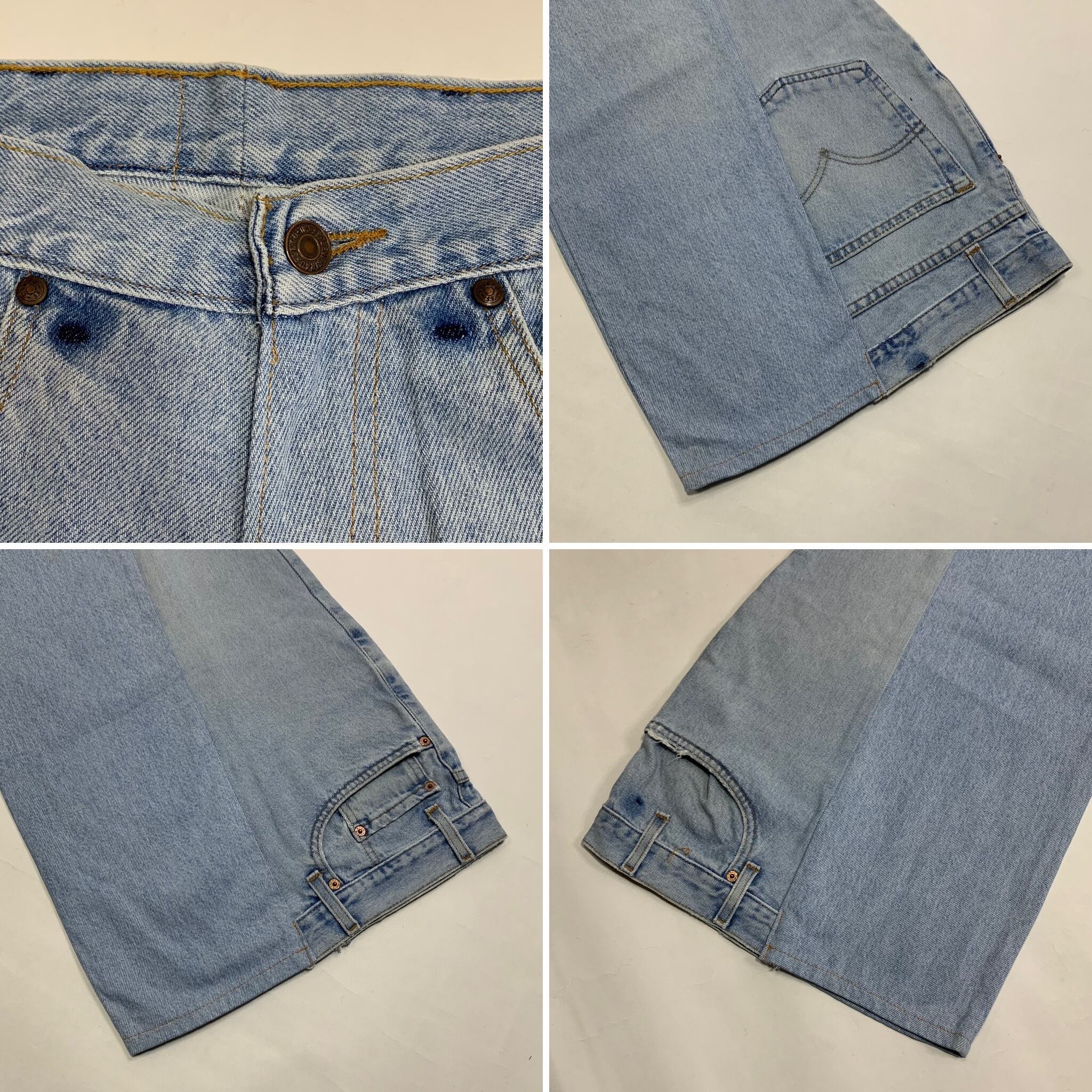 8312 リメイクデニム 再構築デニム フレアパンツ ベルボトム バギー  