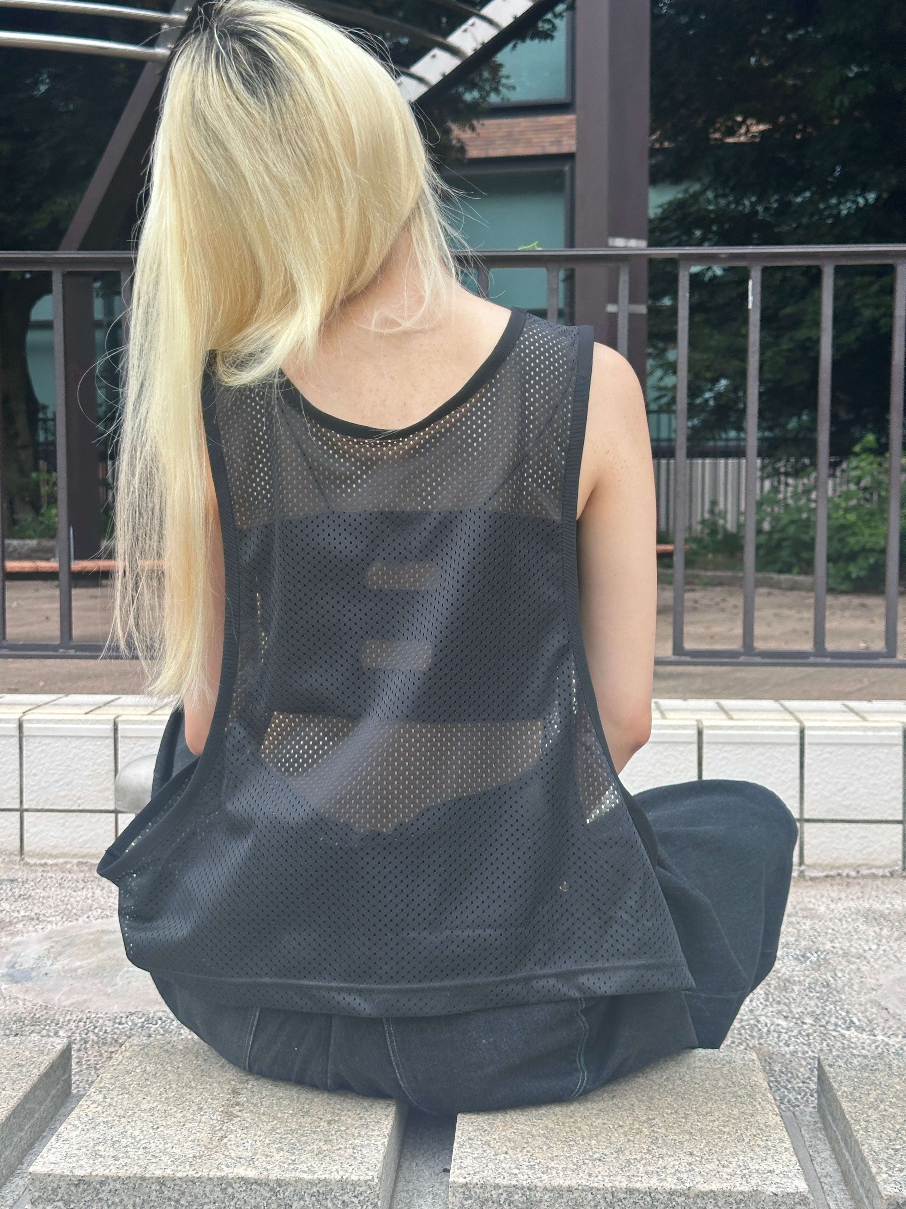 LILLY DEL SALONE × MOON TREE  PLANET  [MESH SHORT TANK]