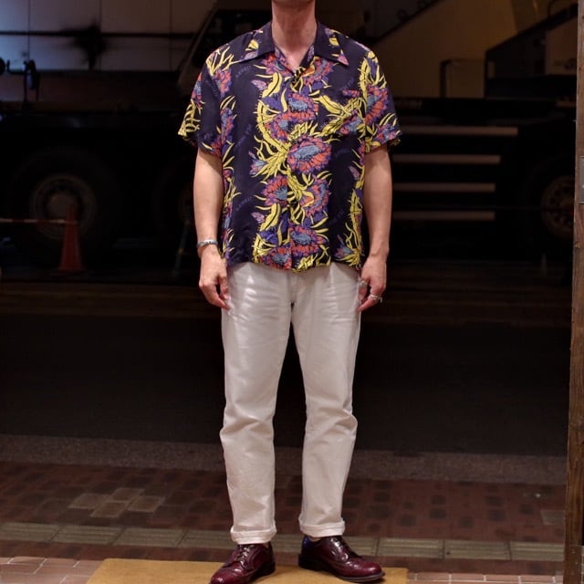 1940s Palomino Vintage Rayon Hawaiian Shirt / オンブック レーヨン