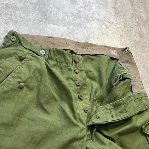 70s スウェーデン軍 実物 M-59 カーゴパンツ C52 w34 詳細写真5