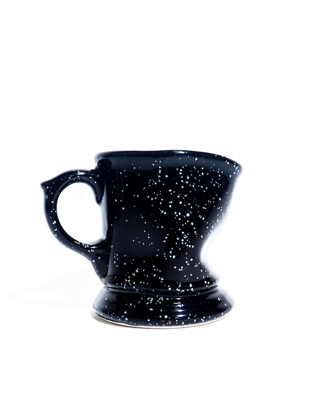Ceramic splatter irregularly shaped mug