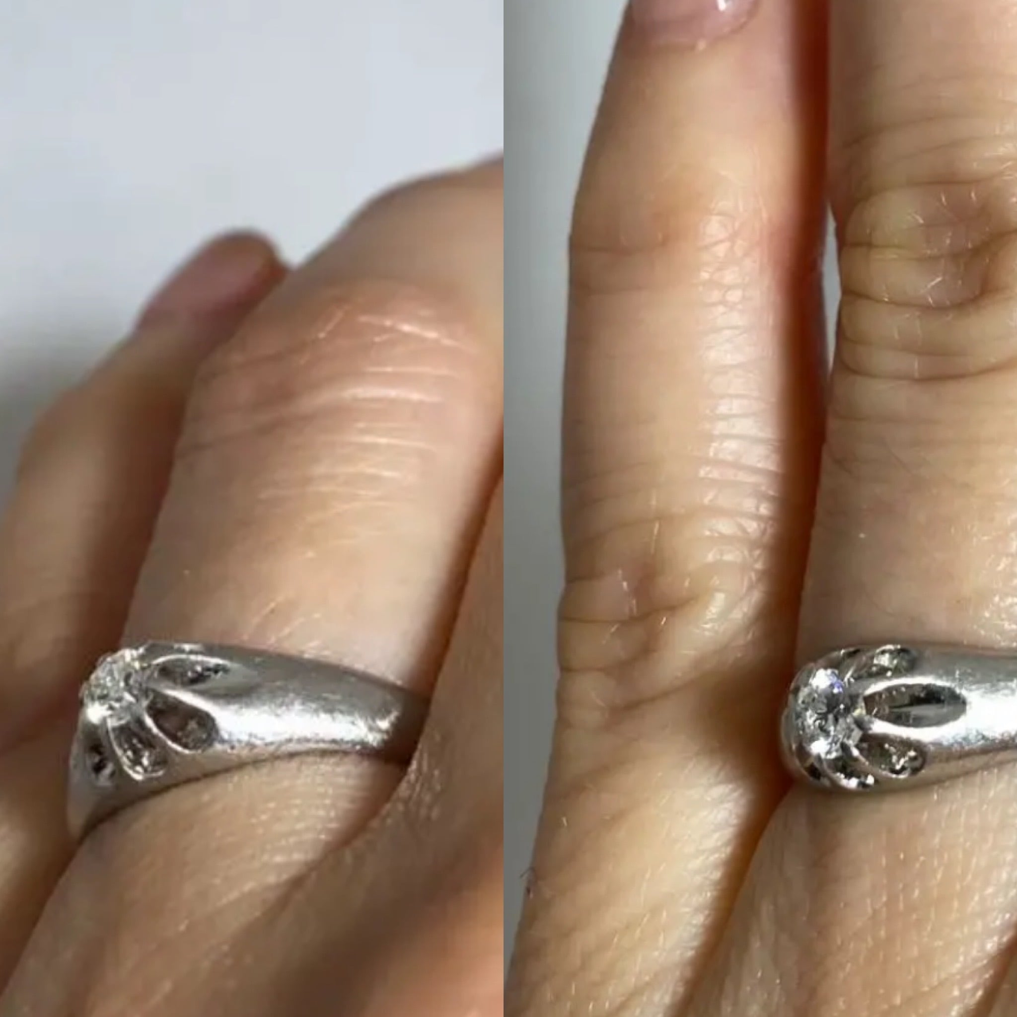 日本の秀逸なデザイン?菊爪）Japanese vintage pm850 ring