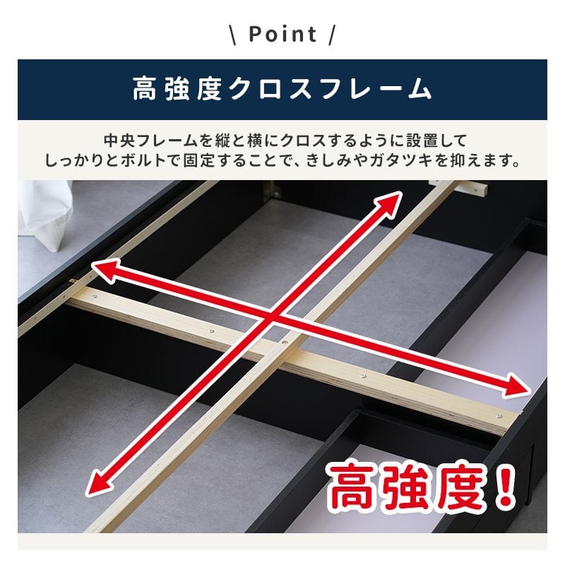 RUES【ルース】 組立の不安を最初から無くすベッド シングルサイズ
