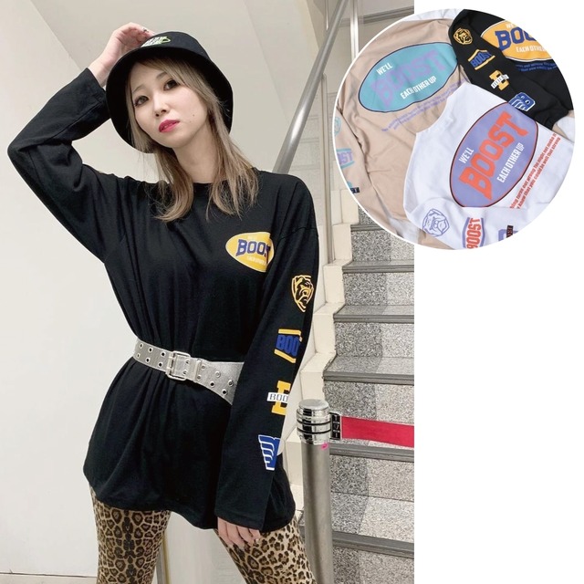 【70%OFF】袖ロゴ BOOST BIGロンT