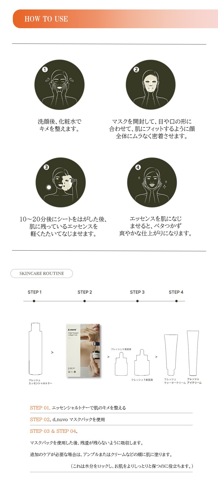 d.nuvo エッセンシャルマスクパック 1枚 | d.nuvo