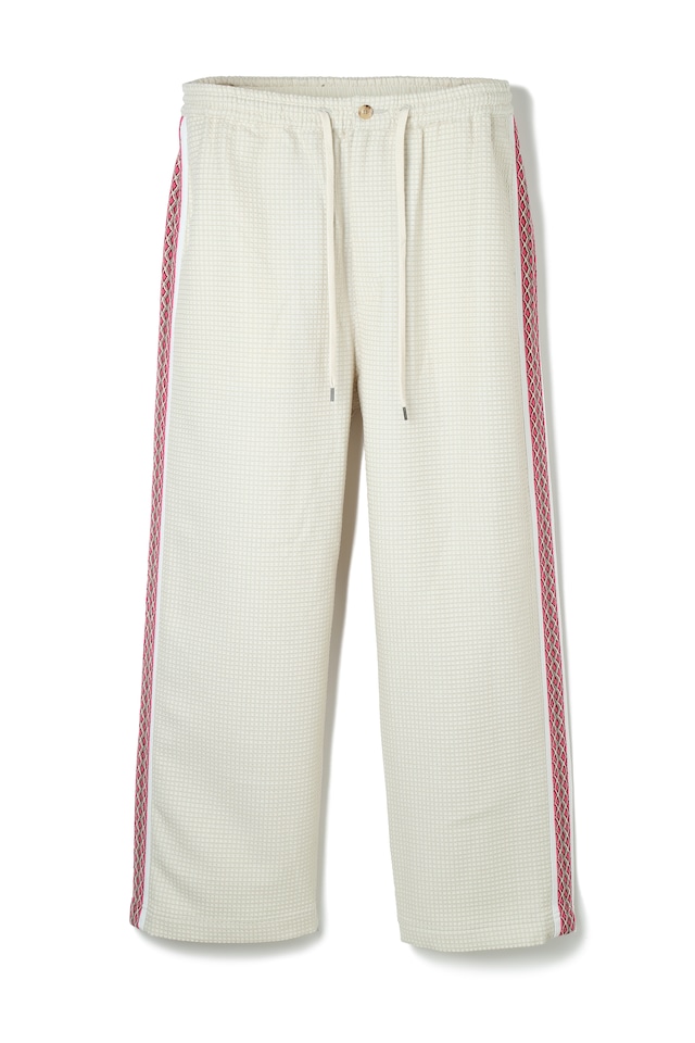 DOBBY CLOTH LINED PANTS IVORY