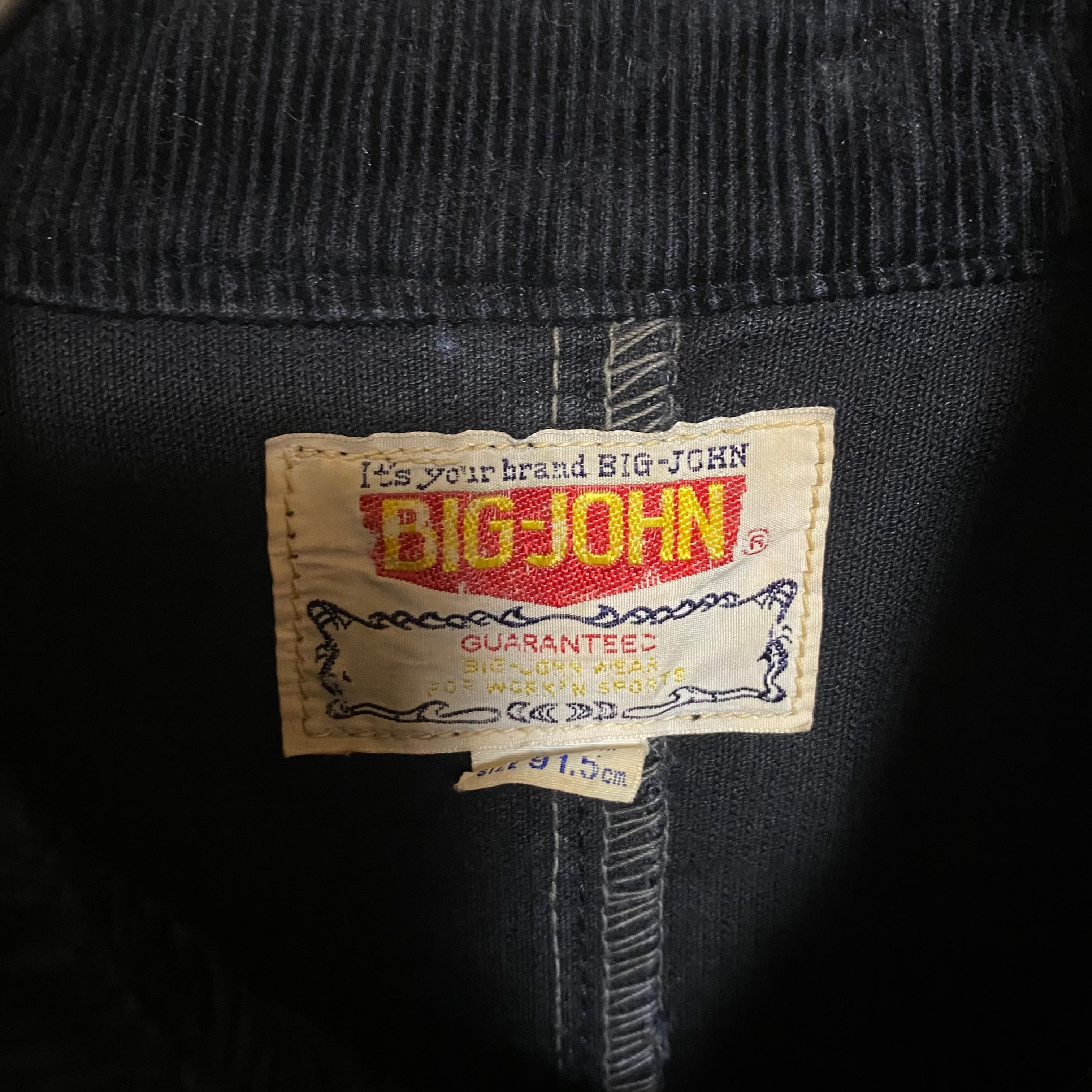 BIG JOHN コーデュロイ ジャケット ブラック 80s | LUCKY BASE 古着屋
