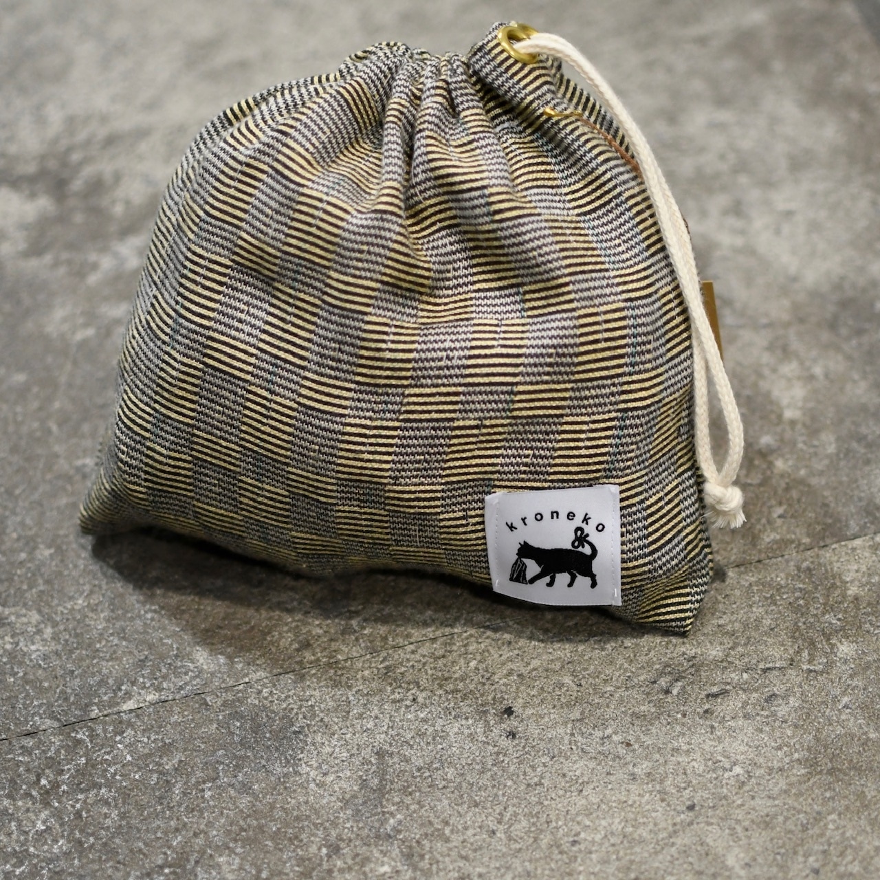 kroneko original jacquard weave rug pouch