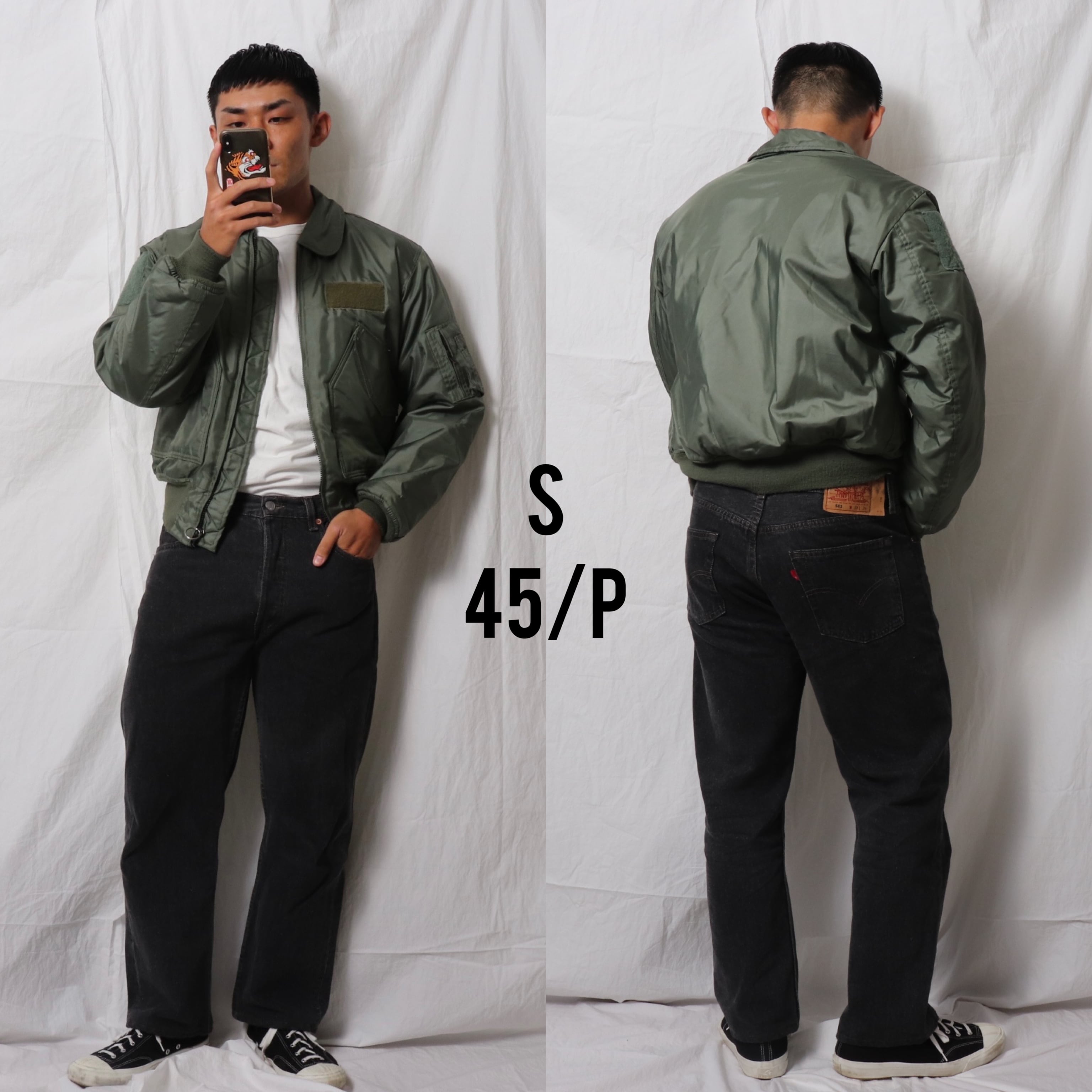 美品 CWU-45/P S 04年 米軍実物 フライトジャケット トップガン 