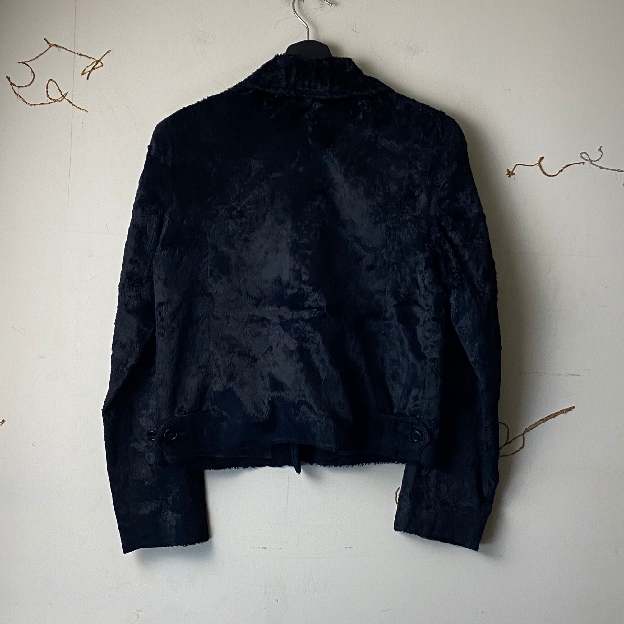 AGNES B. fake fur riders jacket | NOIR ONLINE