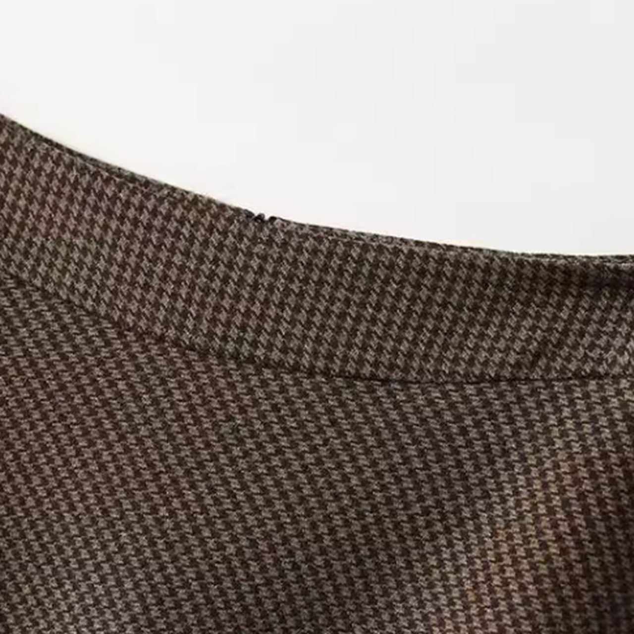 千鳥格子Aラインミモレ丈スカート W00582