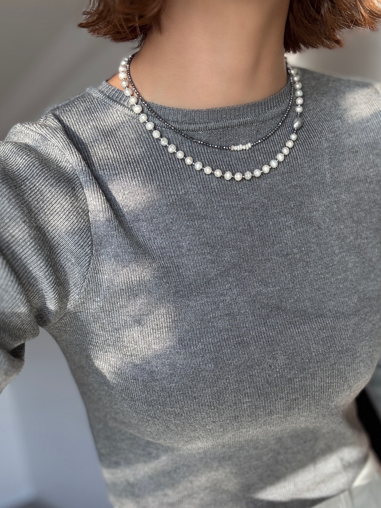 Pearl ×  Terahertz Necklace［SSN033］