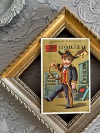 フランスアンティーク クロモカード Theophile CONILLEAU 額装 インテリア小物 撮影小物 コレクション