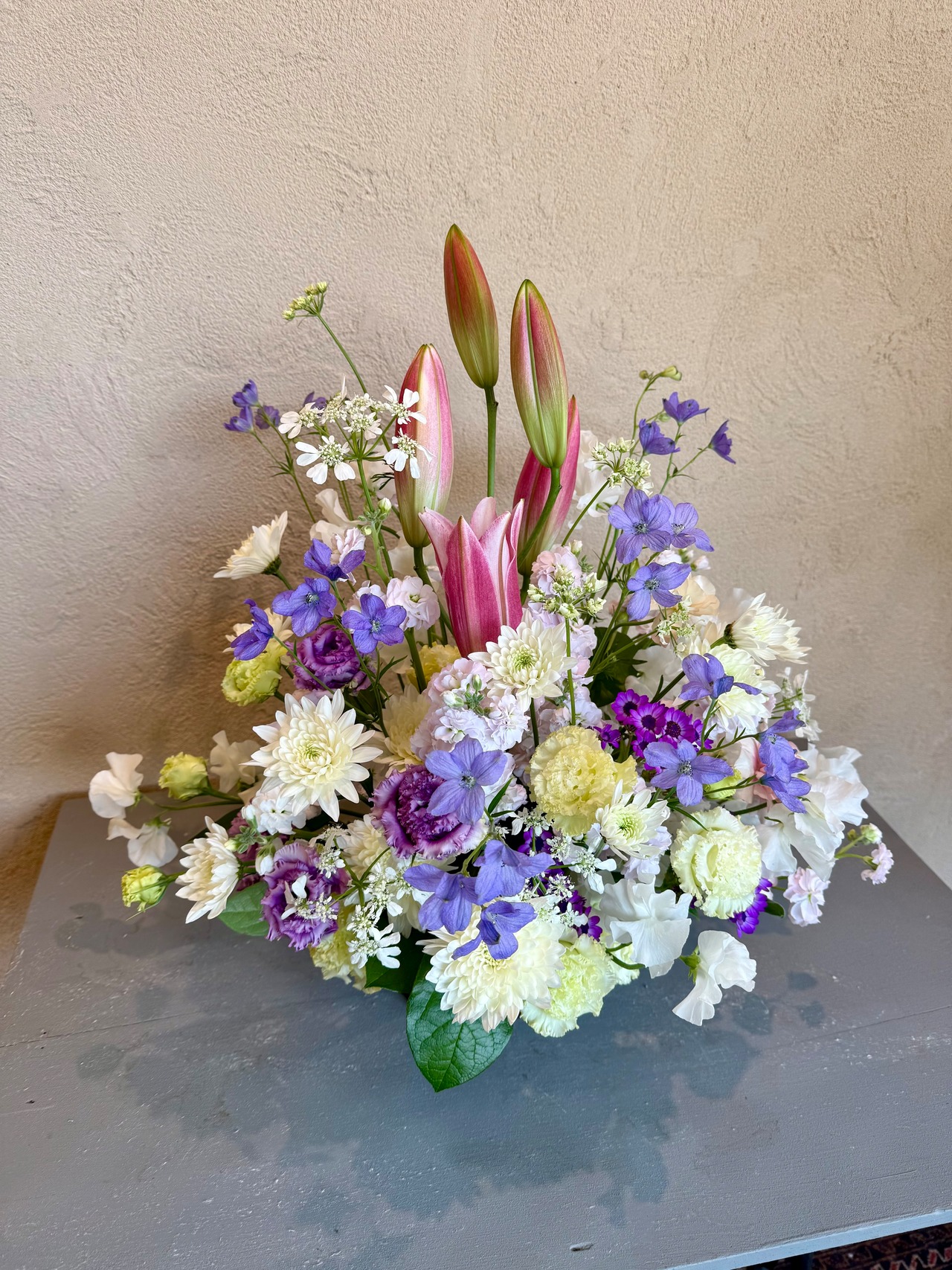 春のお彼岸　お供えアレンジ