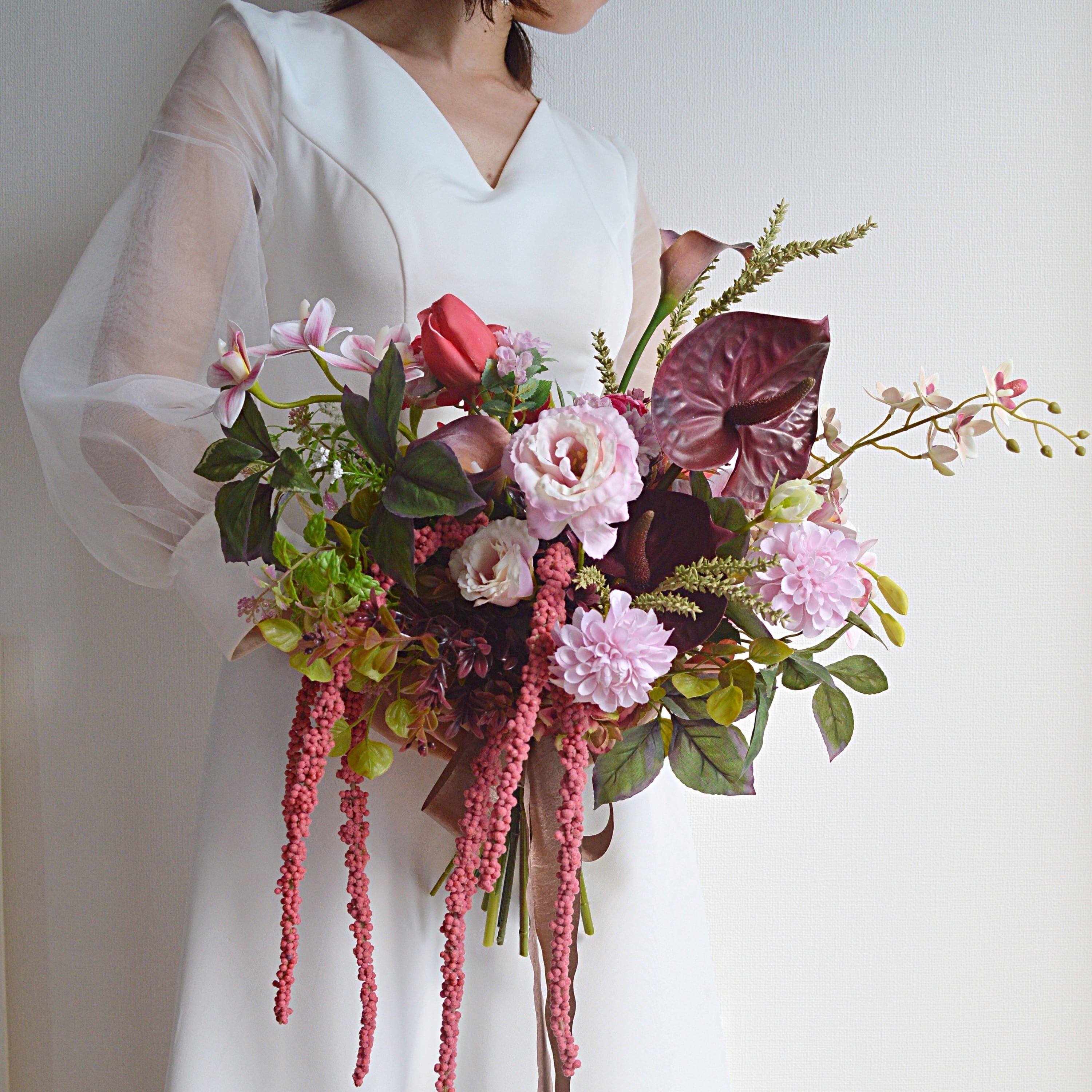 アマランサス 秋婚 パール ブーケ アーティフィシャルフラワー 【公式