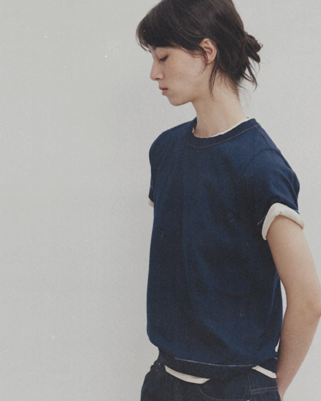 Vintage Wash Layered Trim T-shirt