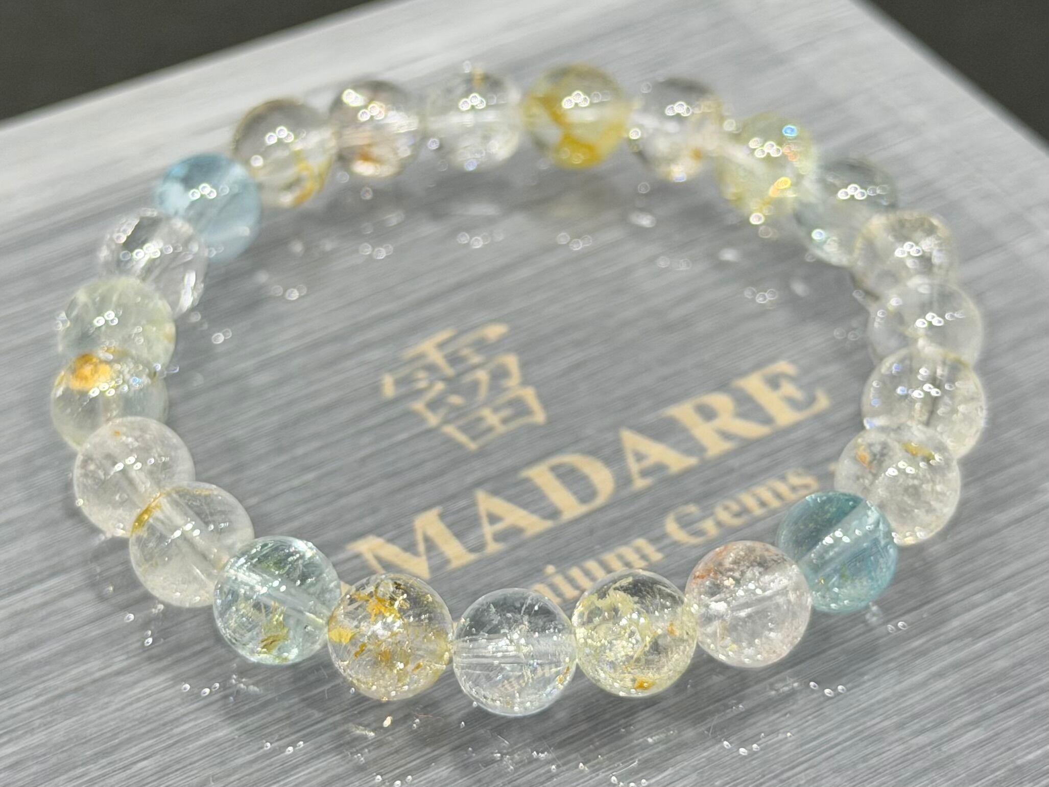 ブルートパーズ 貔貅 ブレスレット 15cm 8.5mm | ブレスレット ブルー 