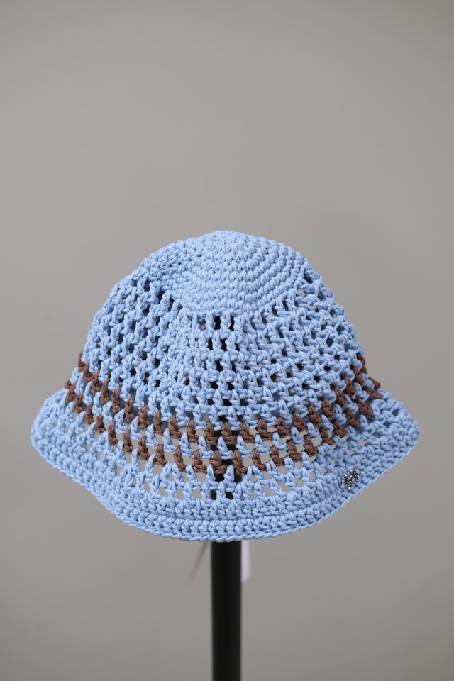 【Kijun】Crochet Bucket Hat - sky blue -