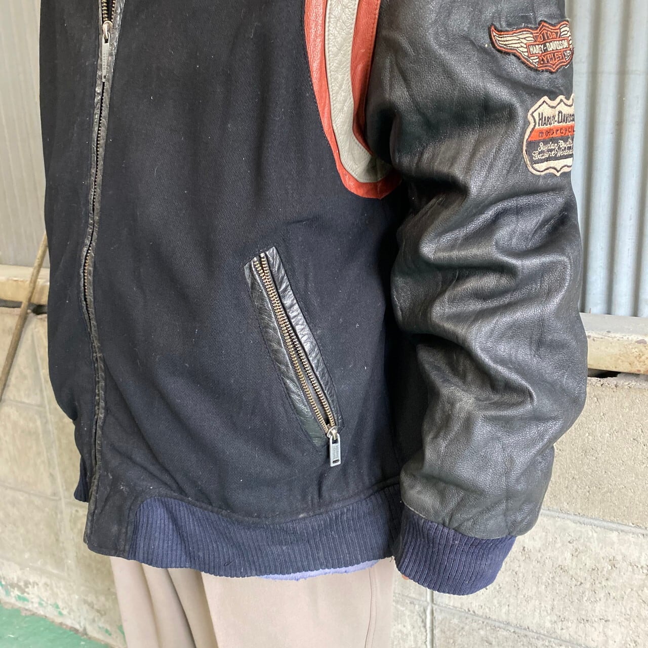 80年代 ビンテージ Harley-Davidson ハーレーダビッドソン ウール  