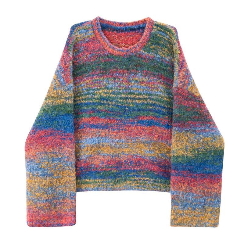 Rainbow Loop-Yarn Boxy Knit S0185