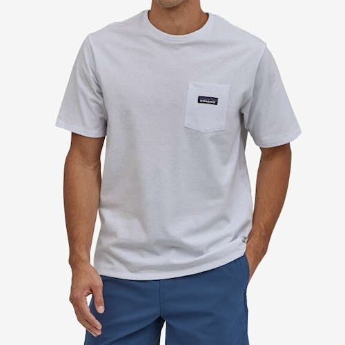 パタゴニア PATAGONIA Tシャツ 半袖 メンズ P-6ラベル  ポケット レスポンシビリティー 37406 White【正規取扱店】