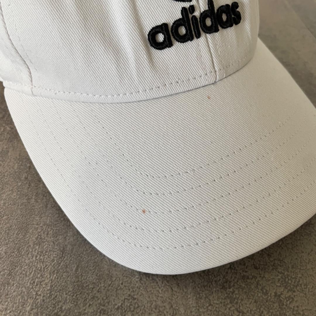 adidas アディダス 帽子 キャップ ロゴ トレフォイル 白 15318 | fuufu