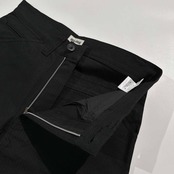 美品 BIGLIDUE ビリドゥーエ ヘリンボーンストライプ コットン&ナイロン パンツ サイズ44 /ブラック/ライカ/日本製