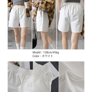 ショートパンツ レディース 春 夏 部屋着 韓国 スポーツ きれいめ おしゃれ 大人 カジュアル 白 黒 ホワイト ブラック ゆったり ウエストゴム 大人可愛い 大人女子