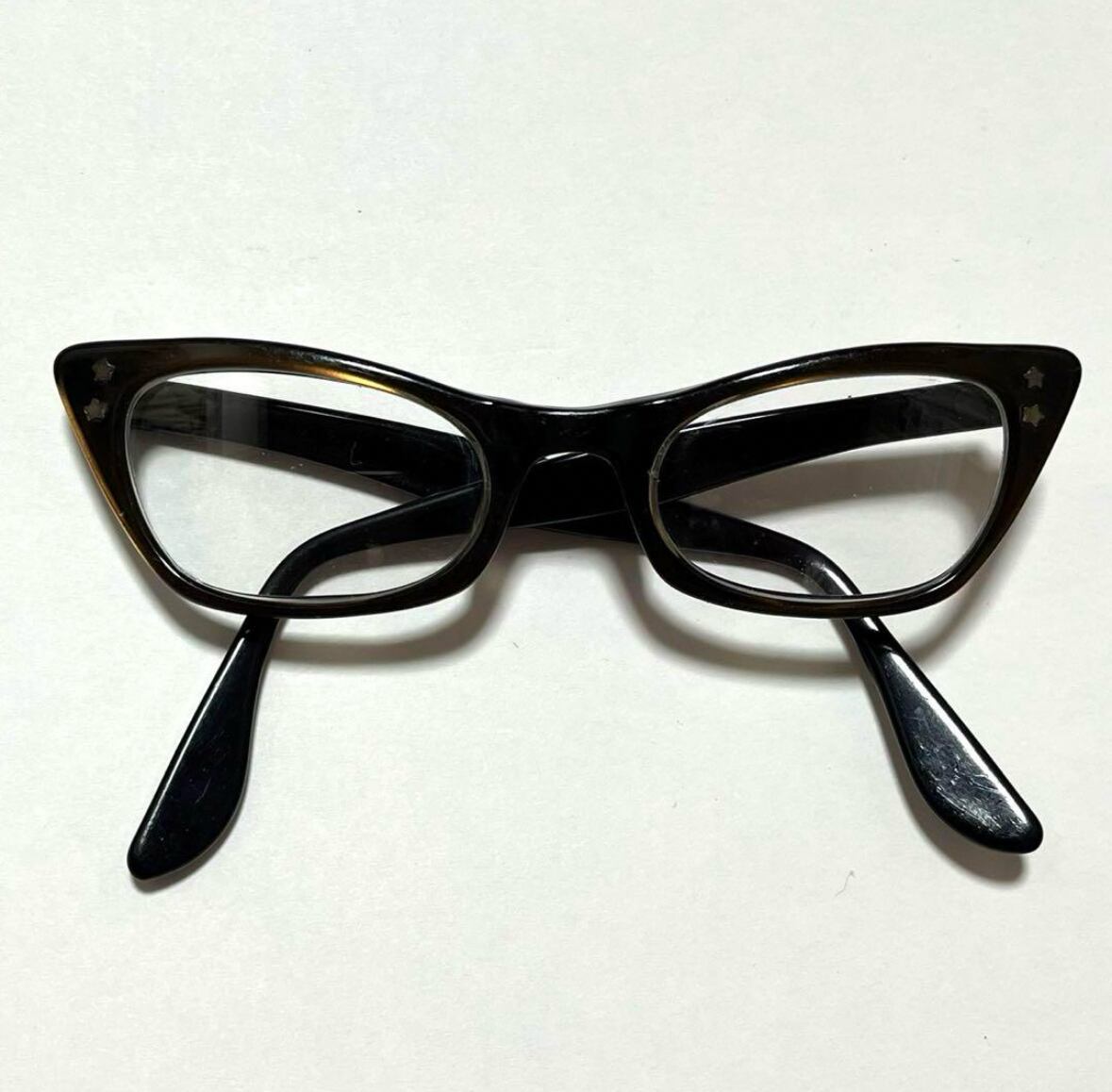 MADE IN USA キャッツアイ 44/20 ビンテージ サングラス メガネ MADE IN USA キャッツアイ 44/20 ビンテージ サングラス メガネ