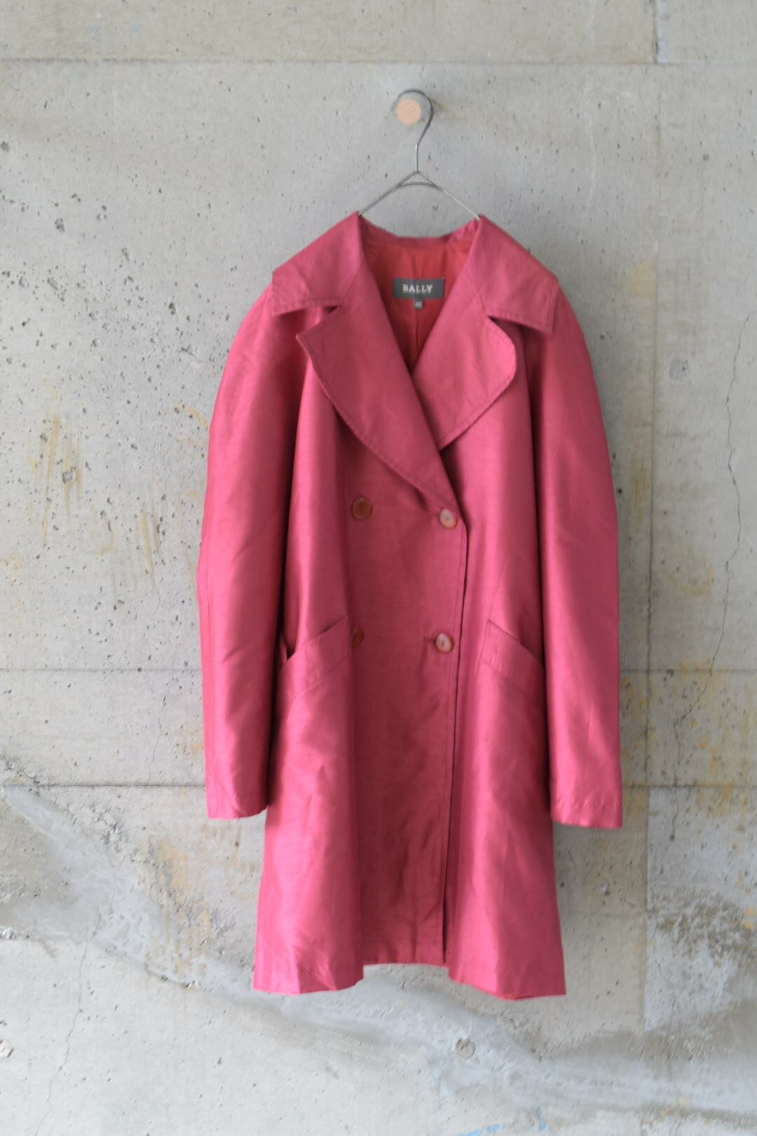 Rose Red Double-Breasted Coat