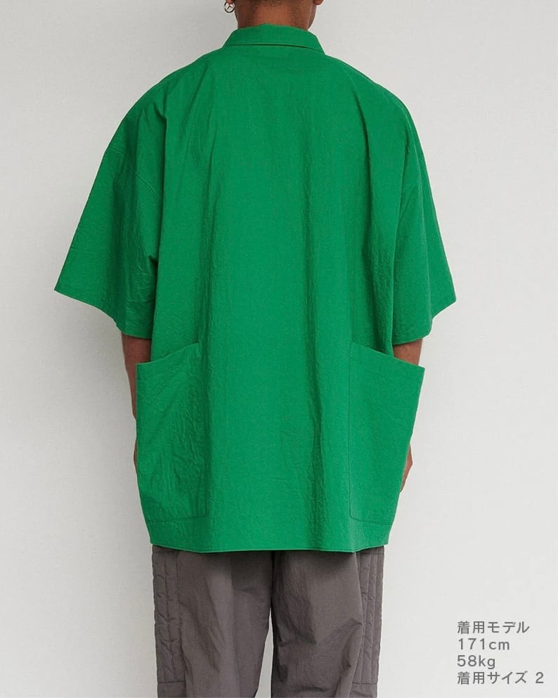 DIGAWEL / Side pocket S/S shirt (GREEN) | THE MODERN AGE