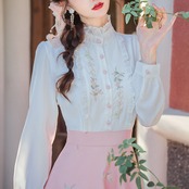 Fake Two-piece Set Elegant Lady Dress 5090