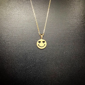 men's / K18YG.♡smile necklace