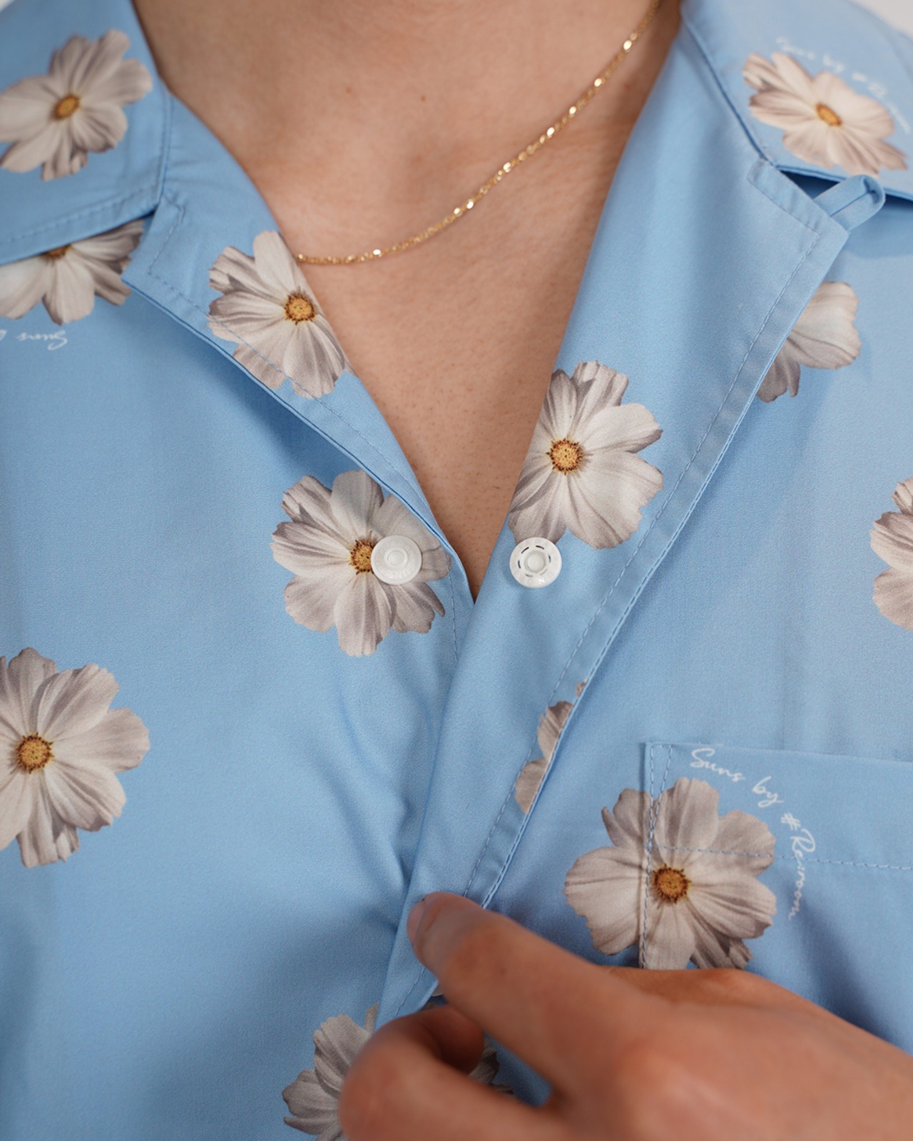【SUNS】FLOWER PATTERN OPEN COLLAR SHIRTS［RSS027］