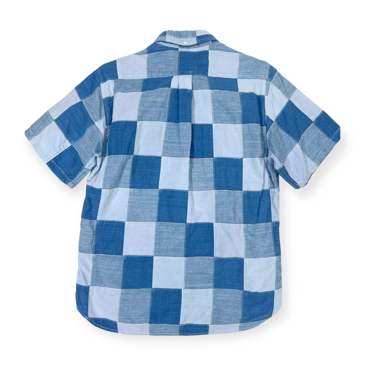 パッチワーク TENRYO Denim テンリョウデニム BD ボタンダウン 半袖 シャツ M/メンズ 天領デニム