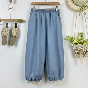 裾レース バルーンデニムパンツ Y 10941